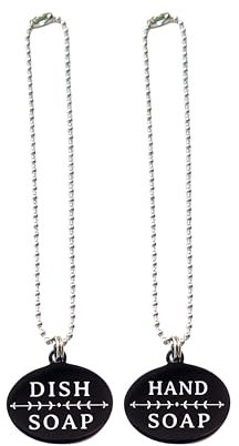 OLLaili Stainless Steel Soap Labels for Bottles Jars Hand Dish Soap Dispensers Tag Soap Dispenser Labels for Kitchen Soap Labels for Homemade Soap