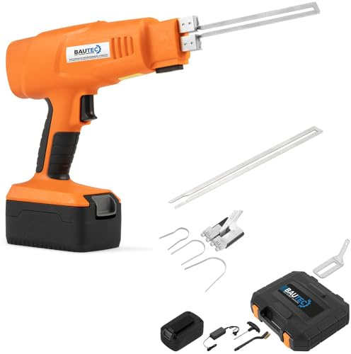 BAUTEC Styroporschneider AKKU-STYROCUTTER 200W » Set 5 inkl. Zubehör » 2 Akkus » Hartschaumschneider » Handgerät