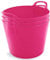 Neat Plastics 42L Flexi Tubs 3 Packs - Versatile Large Garden Tubs with Handles, Handy Builders Buckets Heavy Duty, Ideal Bath Bucket & Flexi Bucket, Durable Flexible Buckets for Home & Garden (Pink)