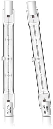 2 Pack R7s Halogen Bulb 118mm 400W Dimmable, J118 Security Light Bulb, 230V 7500LM 2700K Warm White, Linear Halogen Floodlight Bulbs for Work, Spotlights, Landscape Lights, Floor Lamp