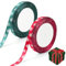 Geschenkband Weihnachten Rot Grün, 46M Schleifenband Weihnachten Schneeflocken 1CM, Schneeflocken Dekoband Weihnachten, Weihnachtsbänder Satinband für Geschenkverpackung Weihnachtsdeko Basteln