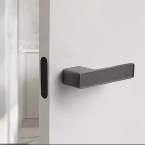 Lock Set,Magnetic Suction Indoor Door Lock Set With Key Access Feature Magnetic Silent Lock For Interior And Bedroom Doors(Grey)
