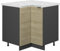 Vicco Eckschrank Fame-Line, Eiche Paneel, 80.5 cm, AP Marmor