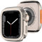 Amizee 2 en 1 Funda Compatible con Apple Watch Series 6/SE/5/4 44mm, PC Dura Anti-Raspado Metál Marco Cobertura Carcasa para iWatch 44mm, Titanio