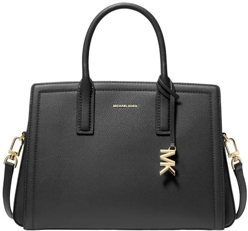 Michael Kors Women Md Satchel Hand Bag, Schwarz
