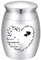 CREATCABIN Seagull Heart Mini Urns for Human Ashes Small Cremation Keepsake Urn Silver Alloy Sharing Funeral Urn Miniature Burial Jar Memorial Ashes Holder Decorative Urns 1.6x1.2Inch