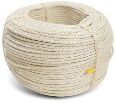 Sisalseil Ø 10mm x 220m Naturfaser Kratzbaumseil für Katzenmöbel | 100% Sisal Naturfaser | Perfekt zum Kratzbaum Wickeln & Reparieren | Ø 6-10 mm | 50-220 m | Reißfest, ungiftig & langlebig