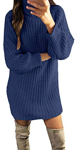 Abiti premaman da donna alla moda tinta unita collo alto inverno autunno caldo maglia maglione lungo top vestito leggero e abiti per le donne