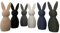 Generisch Schlichte Osterhasen aus 3D-Druck – Minimalistische Osterdeko – Moderne Frühlingsdekoration für Zuhause (Matt schwarz, groß (17cm))