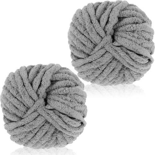 Chenille Wolle zum Häkeln,Chunky Yarn 250g×2,Wolle zum Stricken,Häkelgarn für Taschen,Dicke Textilgarn,Chunky Garn für Katzenbett,Puppen,Decken,Kissen,Taschen und Teppiche