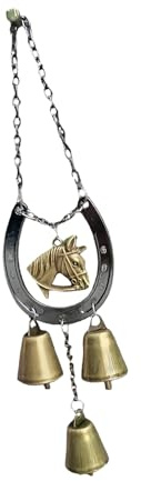 Ksikdeg Hufeisen Wanddeko Hängend Western Pferd Deko Metall Sound Indoor Outdoor Hufeisen Hängend Rostfrei Garten Ornament