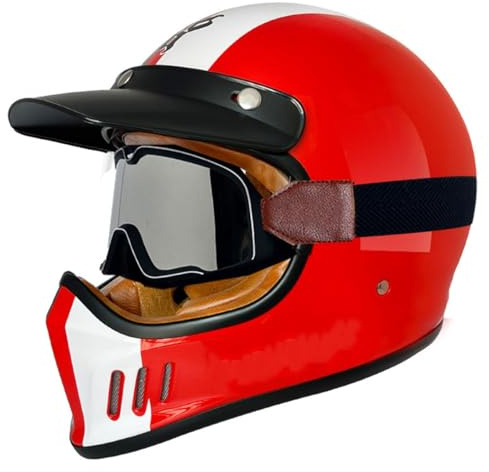 Casco Moto Modulare Caschi Integrati Omologato DOTECE Scooter Casco Multifunzione Integrale Modulare Per Locomotiva Con Visiera Caschi Cross E Off-Road 12,XL:61-62CM