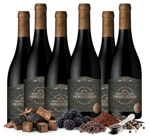 Monte dos Perdigões Reserve Rotwein Box 6, Portugiesischer Wein aus dem Alentejo, mit tiefem und komplexem Aroma, Noten von Kakao und Pfeffer
