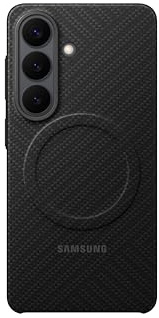Samsung Carbon Magnet Smartphone Case EF-KS942, Hülle für das Galaxy S26, Handy-Hülle mit Magnetring zur Anbringung von Zubehör, Schutz Case, stoßfest, dünn und griffig, Black