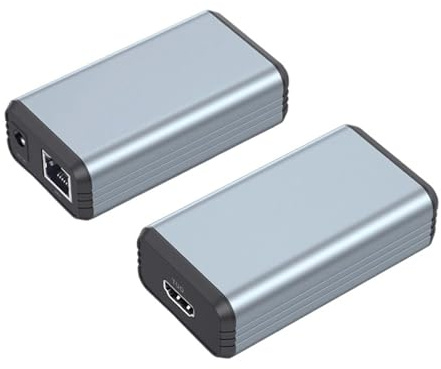Uqezagpa Professional HDTV Over Cat6 Extender 150M 1200P Resolution Aluminum Housing for Stable Signals Transmission