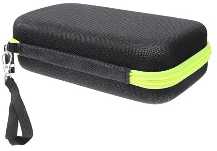 Rasierer Reisetasche für Herren, Stoßfeste EVA Hülle mit Reißverschluss | Netzfächer für Ladekabel und Zubehör, Oxford Nylon Mix, 1 Stück, Schlichtes Design