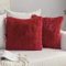 MIULEE 2er Set Kissenbezüge Künstlich Kissenbezug Sofakissen Dekorative Dekokissen Kuschelkissen Plüschkissen Kuschelig Couchkissen Superweich Kissen Flauschig kissenhülle 45x45 cm Rot