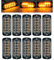 MASO Emergency Strobe Lights for Trucks, Amber Recovery Car 12 LEDs Lighting Bar Orange Grill Breakdown Flashing 12/24V Pack of 10