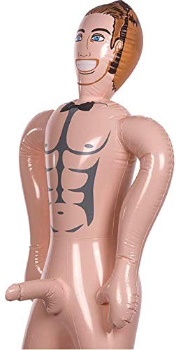 KOSxBO® Herr FiDiFi Gummipuppe mit kleinen Penis ca. 155 cm JGA Sexy Man Erotik Liebespuppe mit Glied, Haare, Muskeln