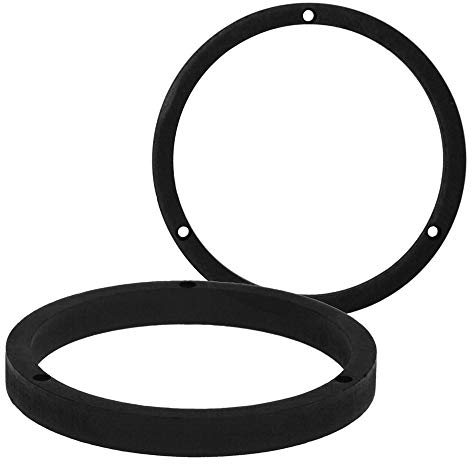 [1 Paar] 165 mm MDF Lautsprecher Ringe kompatibel mit Suzuki Swift, Grand Vitara | passend für Vordertür und Hintertür | Farbe: schwarz | wasserundurchlässig