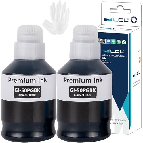 LCL GI50 GI-50 Tinte Kompatibel für Canon 50 GI-50 GI50 Tintenbehälte Multipack Kompatibel für Canon PIXMA GM2050 GM4050 G5050 G6050 G7050 Drucker (2er-Pack)