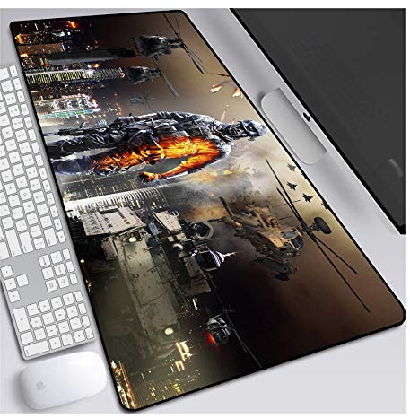 ITBT Mauspad Battlefield 5 Anime Mauspad Gemütlich Mousepad 900x400mm Mikrofaser Verbessert Geschwindigkeit und Präzision, rutschfest Gummierte Unterseite Waschbar Verschleißfest,Für Desktop PC, A