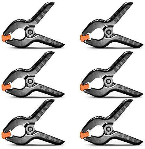 JKG® 6 x Spring Clamps Heavy Duty - Nylon Plastic Quick Grips Clips 3 Strong use Grip Craft Woodwork Photo DIY