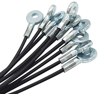 Bytiyar 10 st 25 cm (10 tum) 3 mm tjocklek galvaniserad ståltråd kabelöljetter slutade kort rep snodd säkerhet koppling kedjelås med vinylbelagt skydd svart
