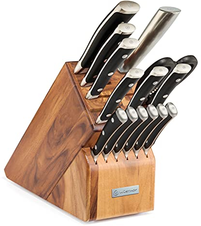 Wüsthof Classic IKON 1090371501 Block-Set, 15-teilig, Akazie