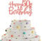 Happy 50th Birthday Cake Topper in Glitter Card,Happy Birthday Cupcake Toppers Rose Gold 50th Birthday Party Decor,Glitter Cake Decoration for Birthday Anniversary Party Decorations (50th, Rose Gold)