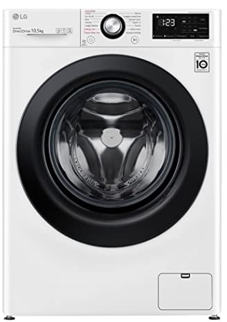 LG F4WV310SAE Lavatrice a Carica Frontale 10.5 Kg, Classe Energetica A, 1400 Giri/min, Wi-Fi, Intelligenza Artificiale AI DD, Vapore Igienizzante, Motore Inverter Direct Drive, 60x85x56.5 cm, Bianco
