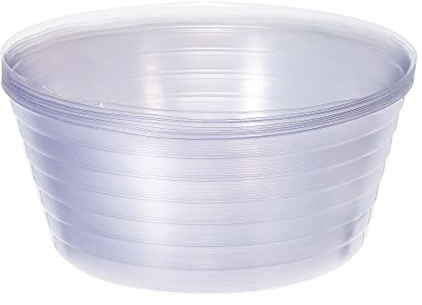 sourcing map Plant Pot Saucer 8 Inch Plastic Round Flower Drip Tray for Indoor Outdoor, Clear Pack of 10