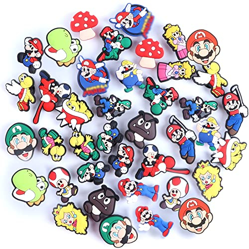 40 Stück Schuhanstecker, Shoe Charms, Shoe Dekoration,Cartoon Schuh Anhänger für Kinder,Schuhanhänger Armbandanhänger, PVC Schuhdekoration für Kinder Mädchen Jungen Frauen.