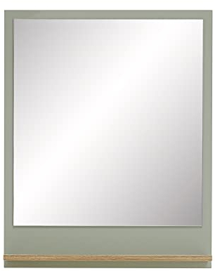 Pelipal Badezimmer-Spiegelpaneel Quickset 963 in Salbei Nachbildung/Riviera Eiche quer Nachbildung, 60 cm x 74,5 cm | Spiegel mit Ablage