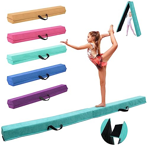 SportBob Schwebebalken für Zuhause, 270cm Balken Turnen Klappbar Tragbar für Kinder Erwachsene, Gymnastik Balken Balance Beam mit Rutschfester Gummiboden für Professionelle Turner oder Anfänger