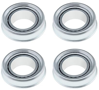 VGOL 4 Stück Wagen Radlager Ersatz Schubkarre Lager Kohlenstoffstahl Flansch Rillenkugellager 20mm Innendurchmesser