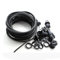 IKu ® Bausatz Illu Lichterkette 30 Meter 60 Fassungen - Stecker - Endstück - schwarzes Kabel