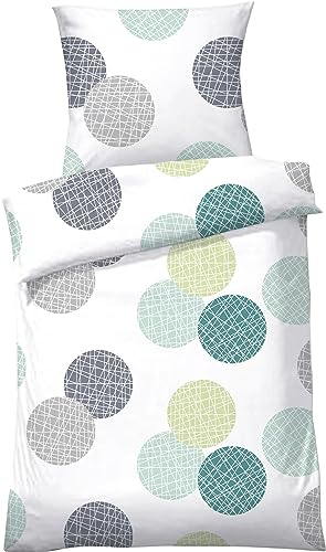Dyckhoff Bettwäsche Weichfrottier Mint-grün Größe 1x 155x220 cm + 1x 80x80 cm