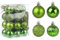 uxcell 24 Stück hellgrüne 3 cm Weihnachtskugeln, Ornamente, bruchsichere Ornamente, hängende Kugeln für Weihnachtsbäume, Hochzeiten, Party-Dekorationen