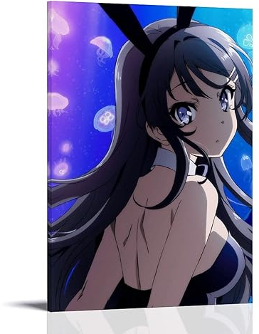 Rascal Does Not Dream Of Bunny Girl Sakurajima Mai Anime Poster Poster Dekorative Malerei Leinwand Wandkunst Wohnzimmer Poster Schlafzimmer Malerei, Leinwand Kunst Poster Und Wandkunst Bilddruck Moder