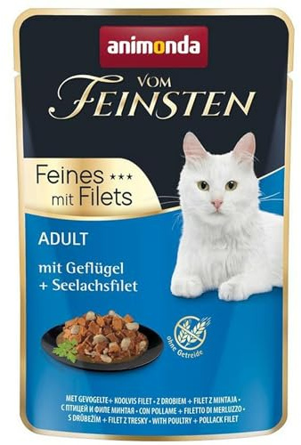 Animonda Cat Portionsbeutel vom Feinsten Adult 18x85g Geflügel + Seelachs