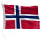 FLAGLY bandera de barco Noruega 60 x 40 cm formato apaisado - 115g/m² peso tela - impresa, robusta con cuerda y lazo, accesorios de barco barco a motor
