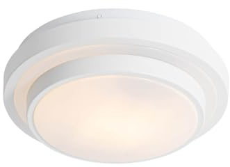 Qazqa Modern Deckenleuchte, Deckenlampe - Walden - Weiß, Rund, 25.5cm, Ideal als Badezimmerlampe und