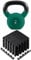 Yes4All Kombi Gusseisen Kettlebell und 12-teilige Interlocking Matten Set - Ultimativer Bodenschutz für Ihr Heim-Fitnessstudio