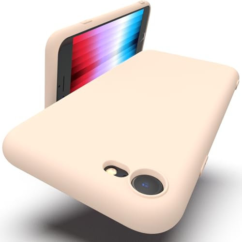 Zuvirelx Silikon Handyhülle für iPhone SE 2nd 3rd 2020/2022, iPhone 8/7 Hülle, Weiches Griff, Dünne, Minimalistisch, Stoßfest, rutschfest, Taschenpassend - Helles Pink
