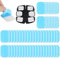 Luabue 60 Stück EMS Gel Pad Ems Muskelstimulator Pads Abs Trainer Ersatz Gel Pads EMS Muskelstimulator Ersatzteile für EMS Trainer Bauchtrainer Elektrische Muskelstimulation 65 x 45mm