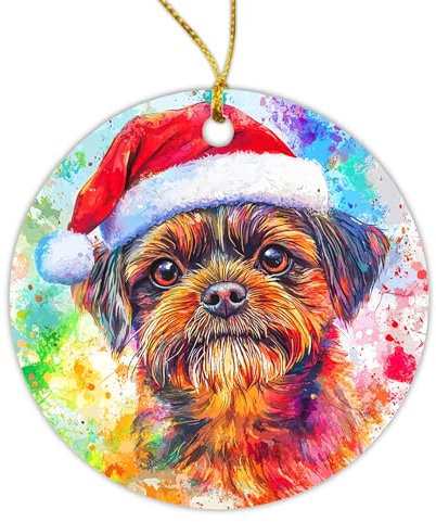 Hängende Ornamente, Mops Mit Seil Christbaumschmuck, Weihnachtsanhänger, Christbaum Schmuck 7.3Cm