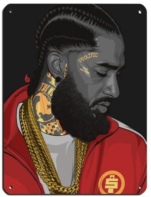 Nipsey Hussle-Poster, Blechschild, Vintage, Metall, Pub, Club, Café, Bar, Zuhause, Wandkunst, Dekoration, Poster, Retro, 30 x 40 cm
