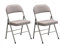 Vente-unique-Klappstuhl 2er-Set - Samt & Metall - Taupe - ORTENSIA
