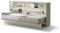 Friderik Bed Concept BC-06 Wandklappbett Horizontal Schrankbett mit Matratze und mit LED-Beleuchtung, 90x200 cm (Kaschmirfarbe)